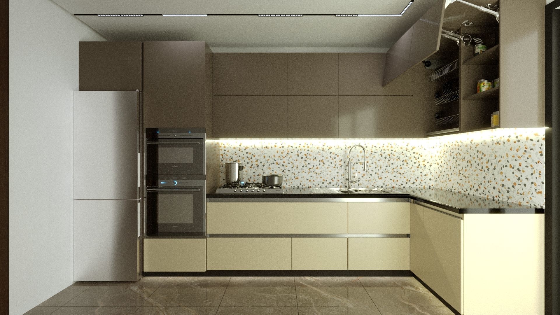 apartment scene with corona render 3D model_6