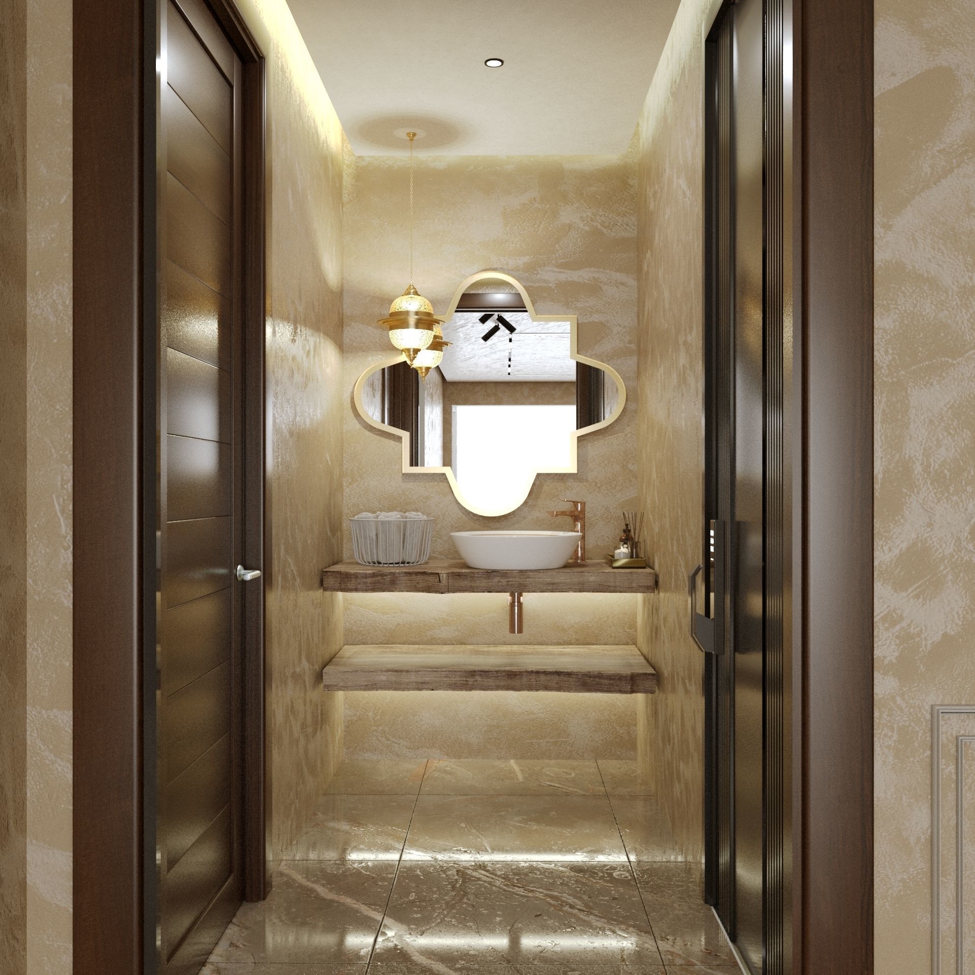 apartment scene with corona render 3D model_2