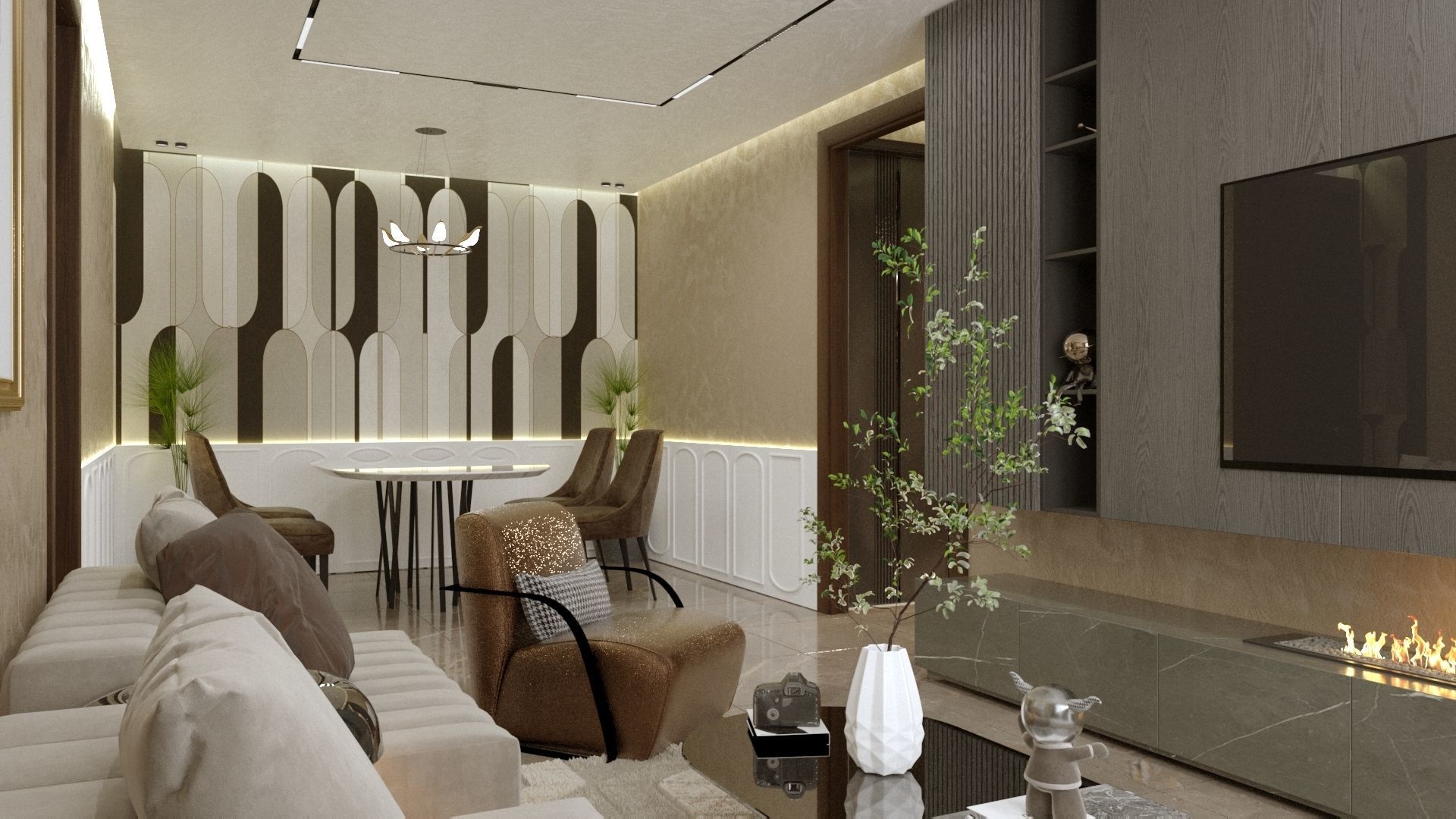 apartment scene with corona render 3D model_10