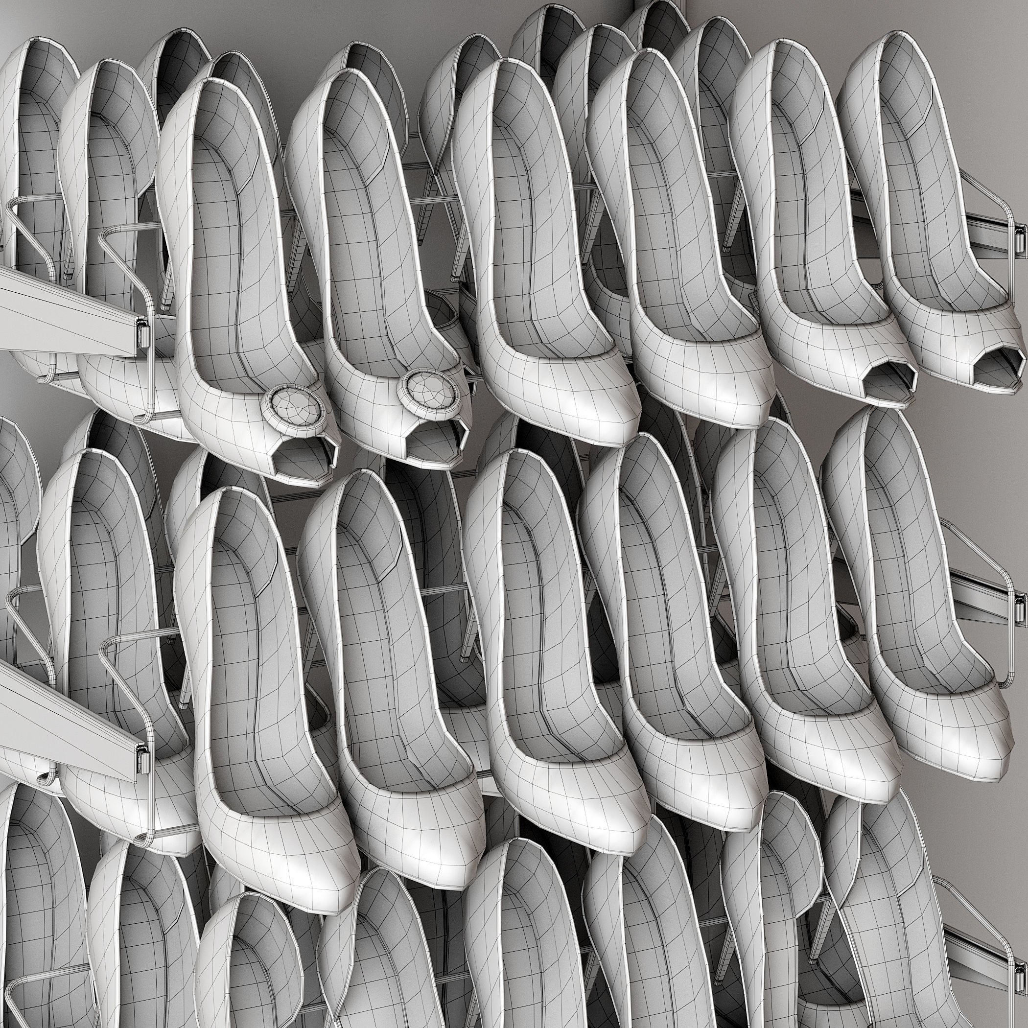 Shoe rack 3D model_11