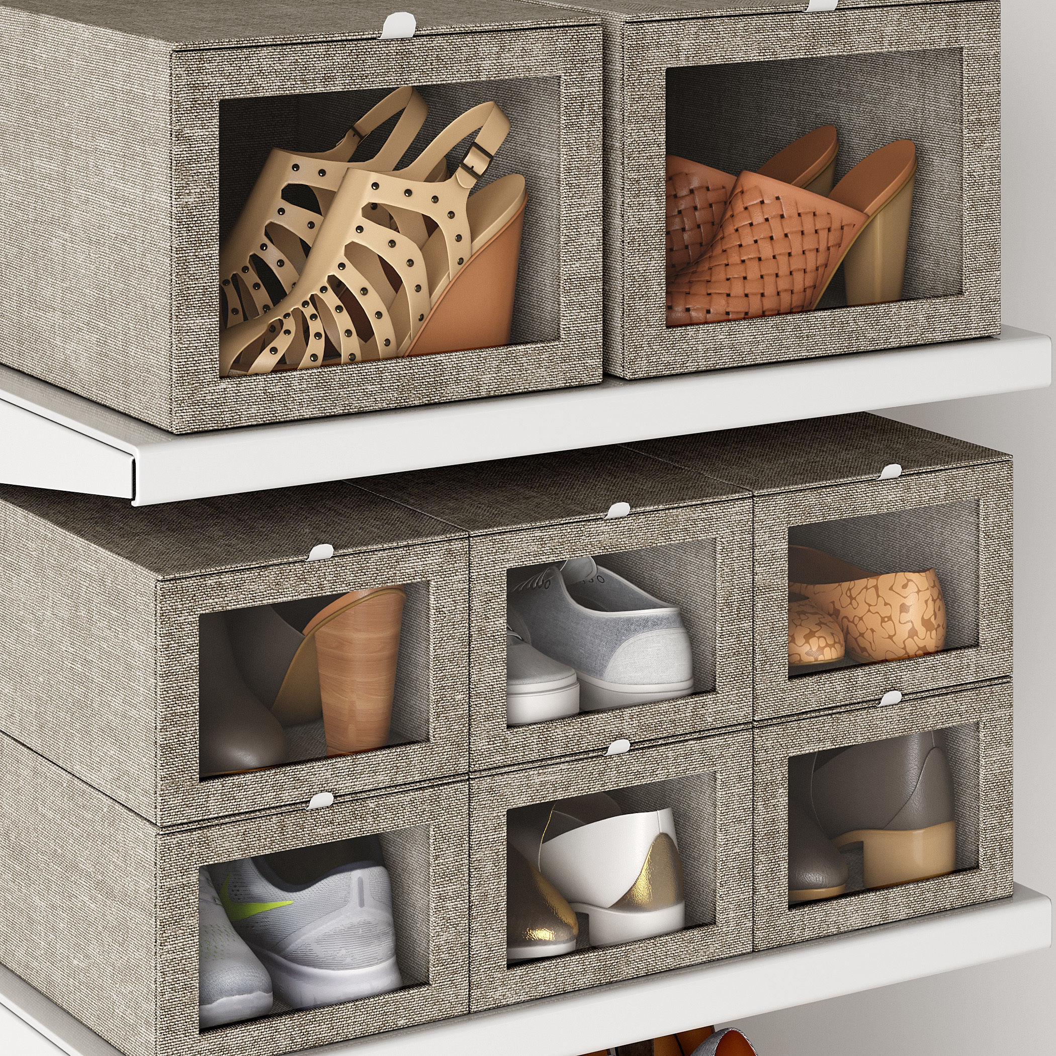 Shoe rack 3D model_3