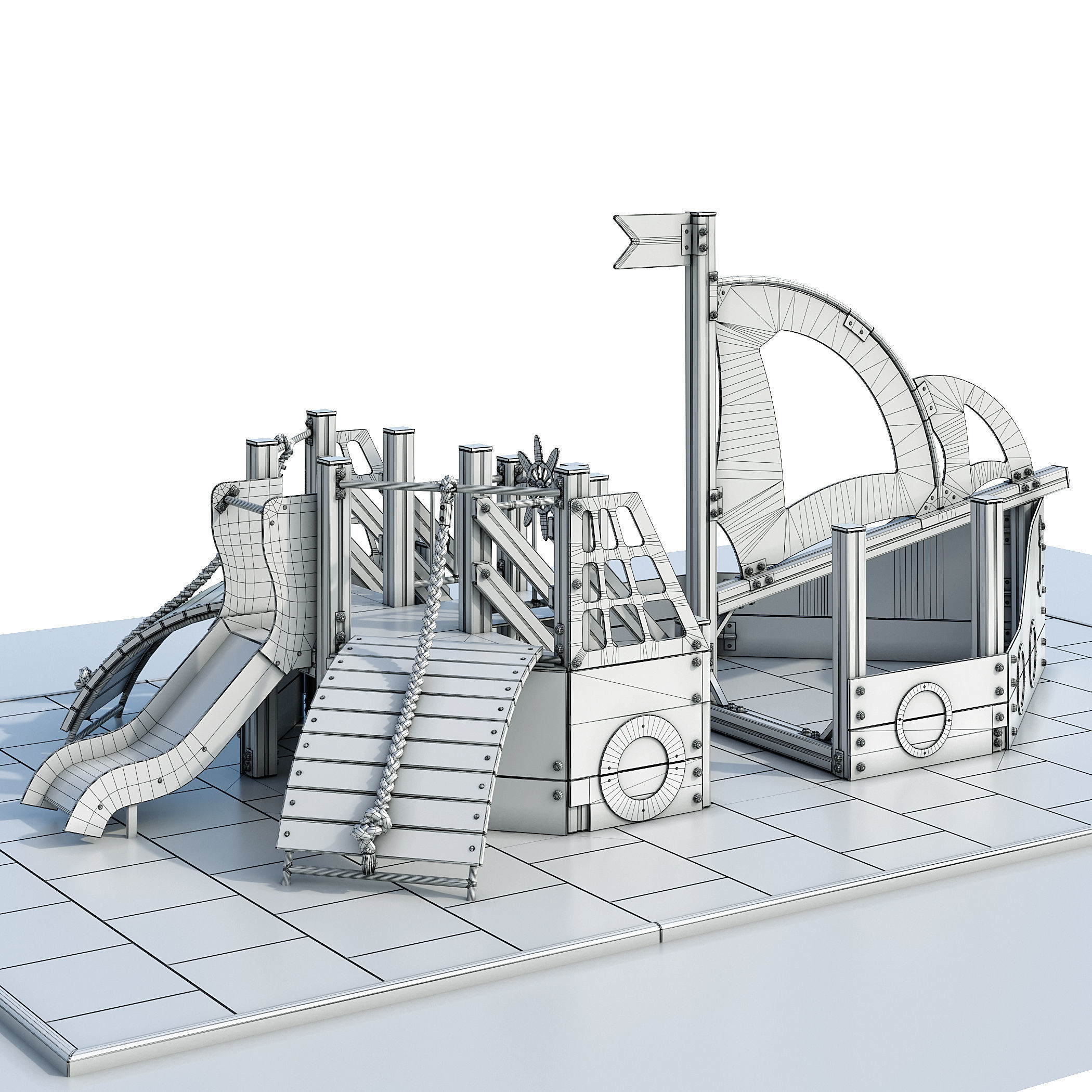 Boat playground 3D model_19