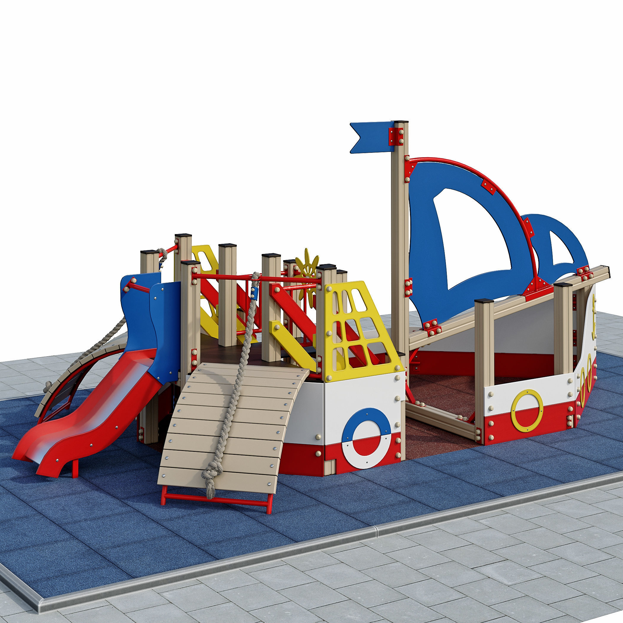 Boat playground 3D model_3