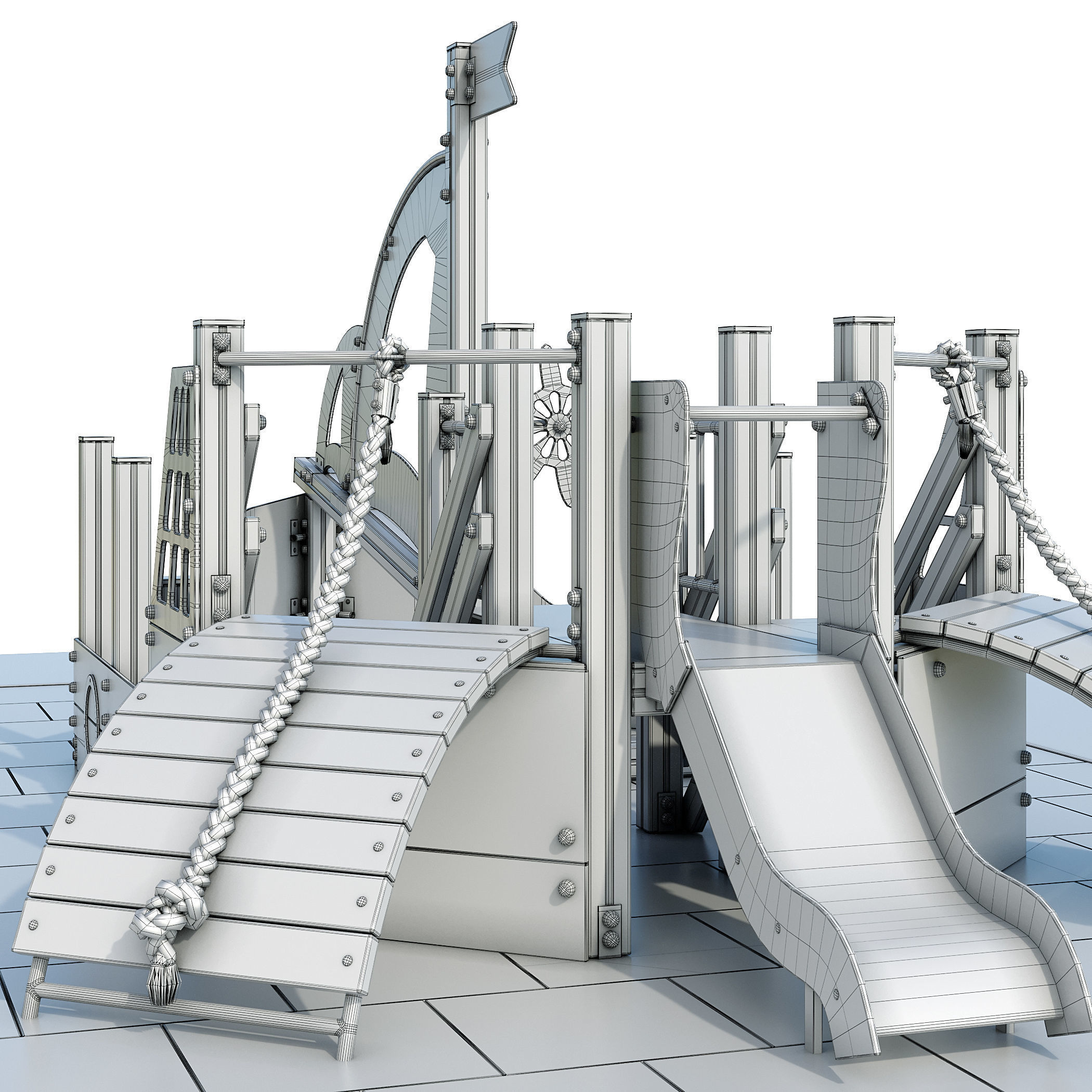 Boat playground 3D model_7