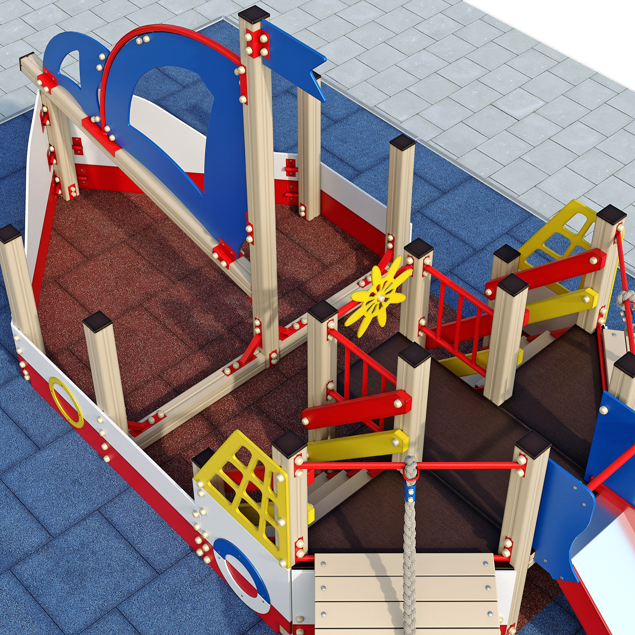 Boat playground 3D model_8