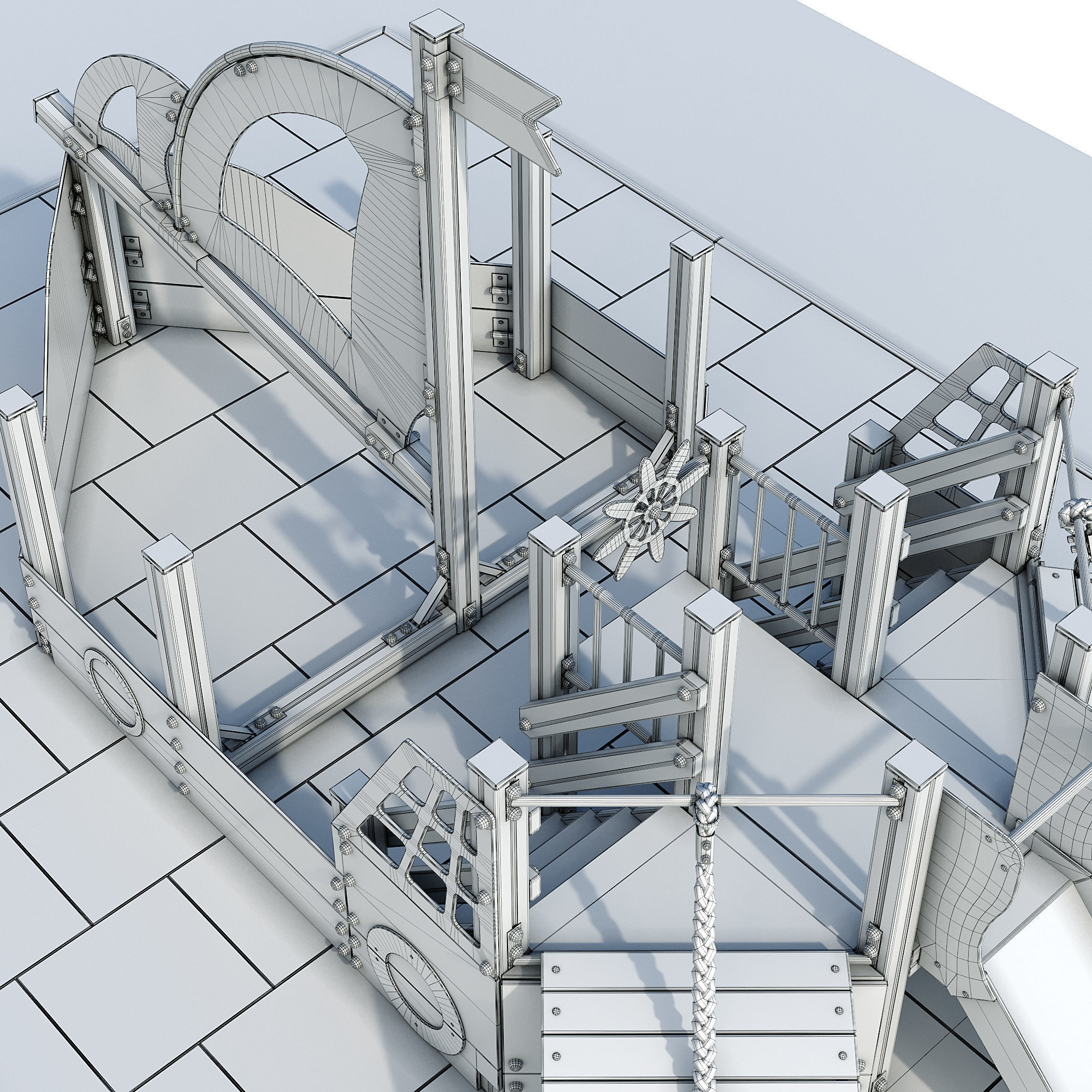 Boat playground 3D model_9