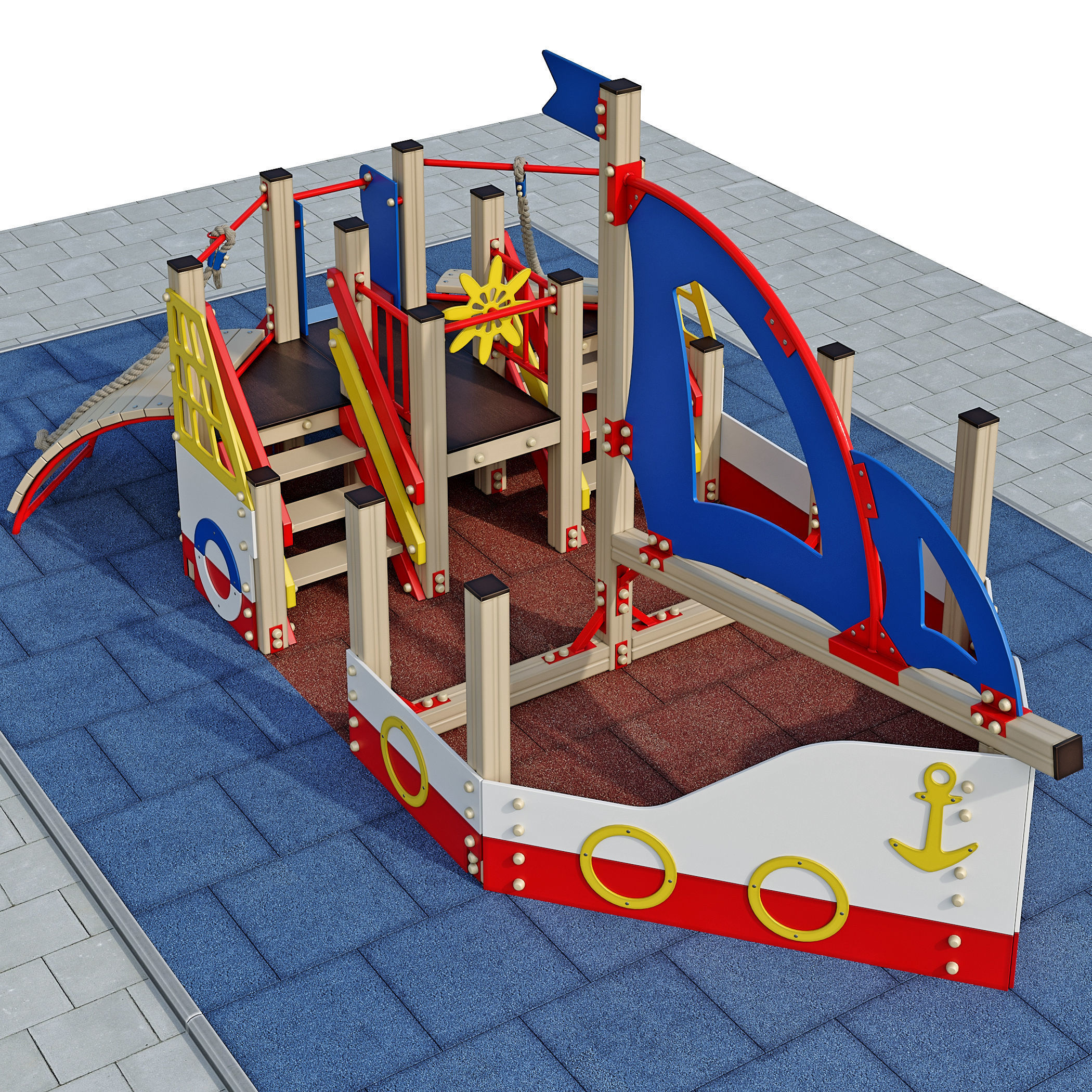 Boat playground 3D model_16