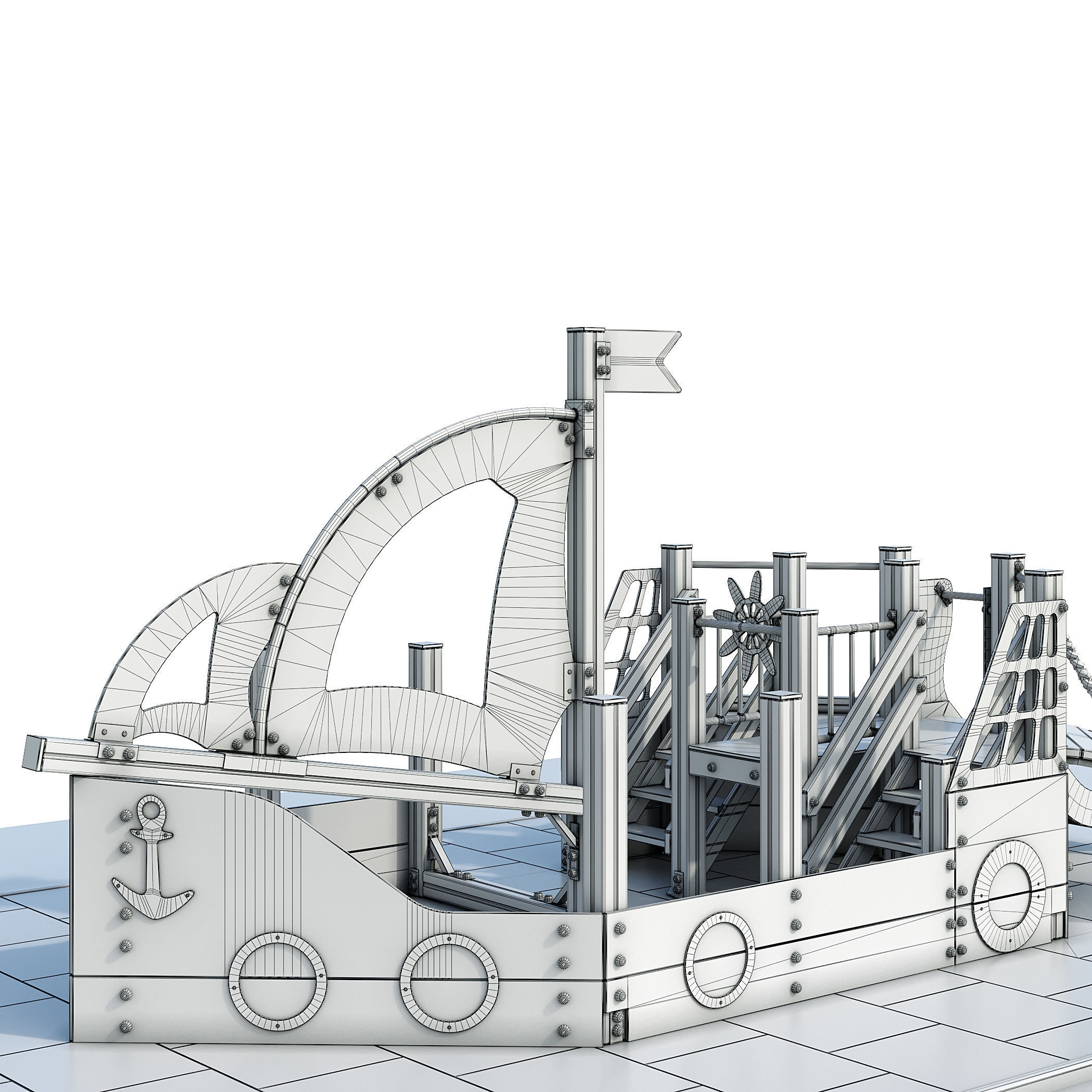 Boat playground 3D model_18
