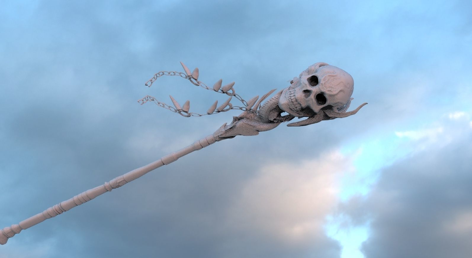 Shaman Staff Improved Since review 3D model_2