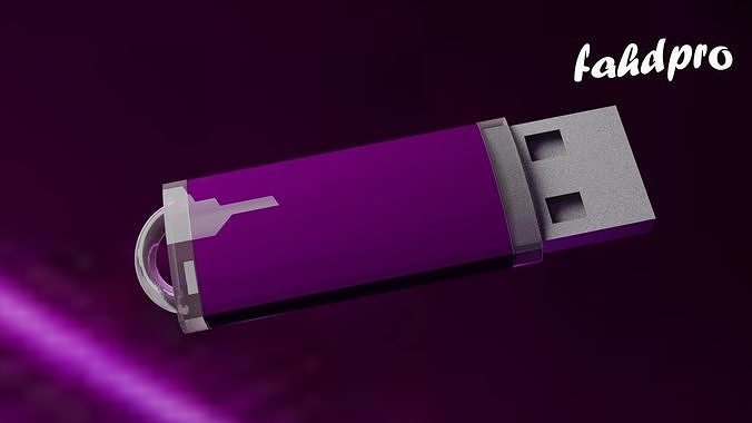 USB flassh drive  Low-poly 3D model