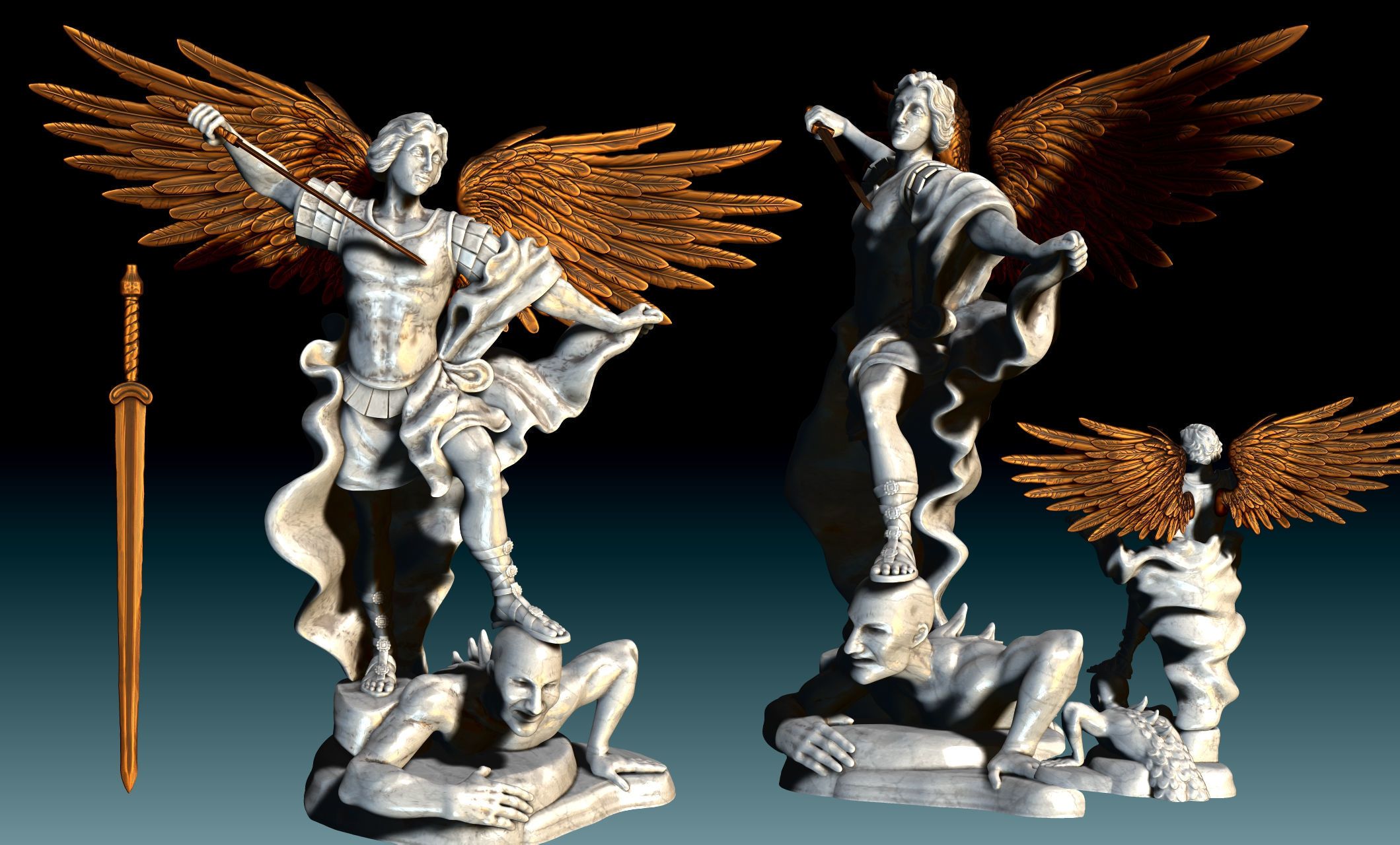 Feathered Wings Pack - Eagle - Hawk 3D print model_6