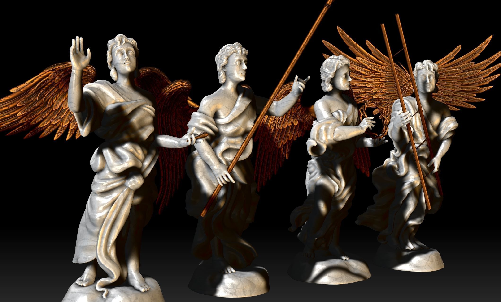 Feathered Wings Pack - Eagle - Hawk 3D print model_19