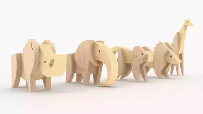 Wooden animals