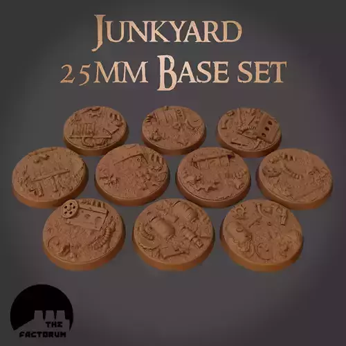 25mm Junkyard base set Pre-supported