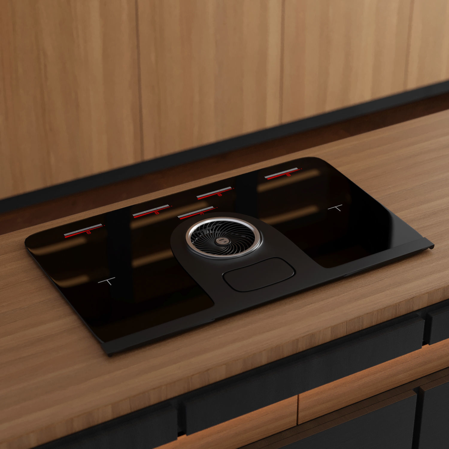 modern kitchen with island 004 Low-poly 3D model_4