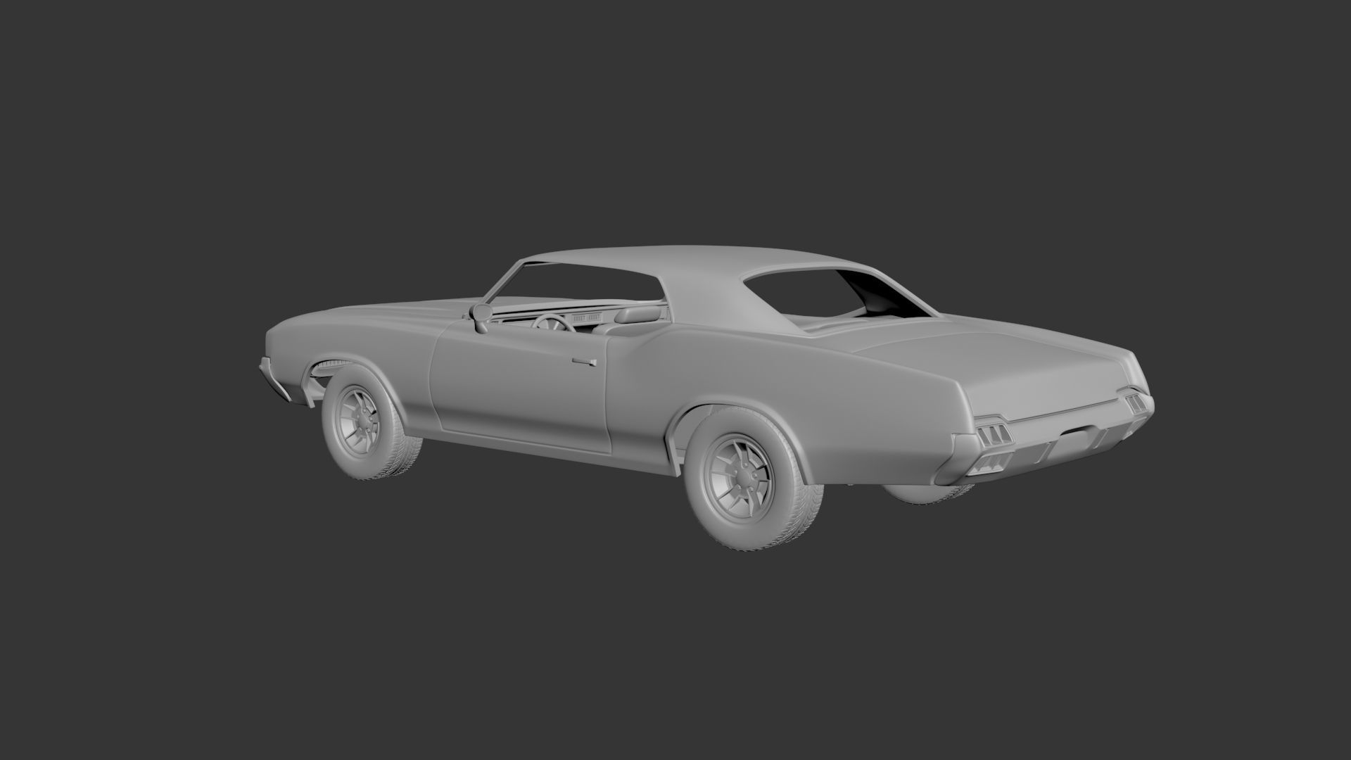 Oldsmobile Cutlass Supreme 1972 3D print model_2