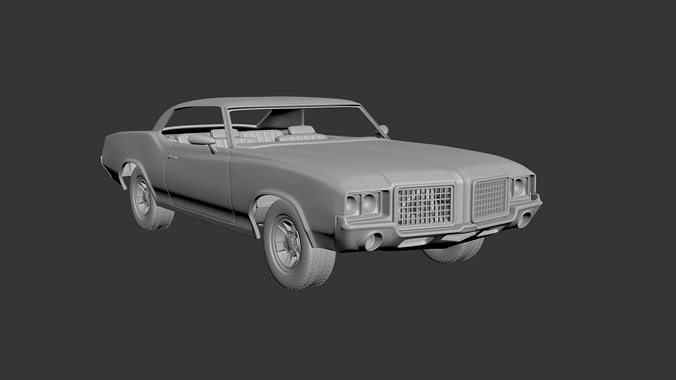 Oldsmobile Cutlass Supreme 1972  3D print model 7