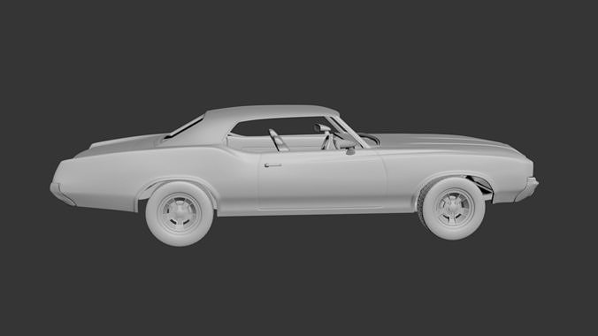 Oldsmobile Cutlass Supreme 1972  3D print model 6