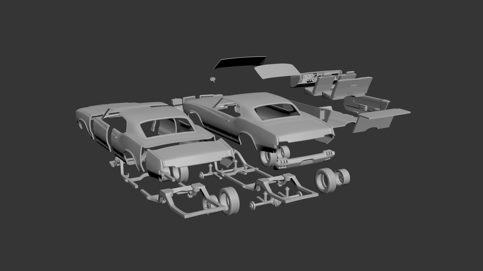 Oldsmobile Cutlass Supreme 1972 3D print model_9