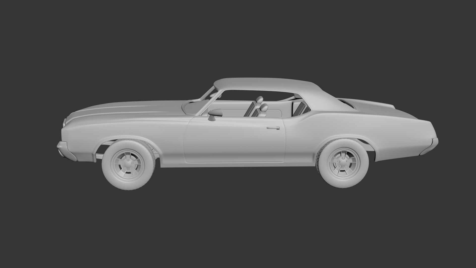 Oldsmobile Cutlass Supreme 1972 3D print model_1