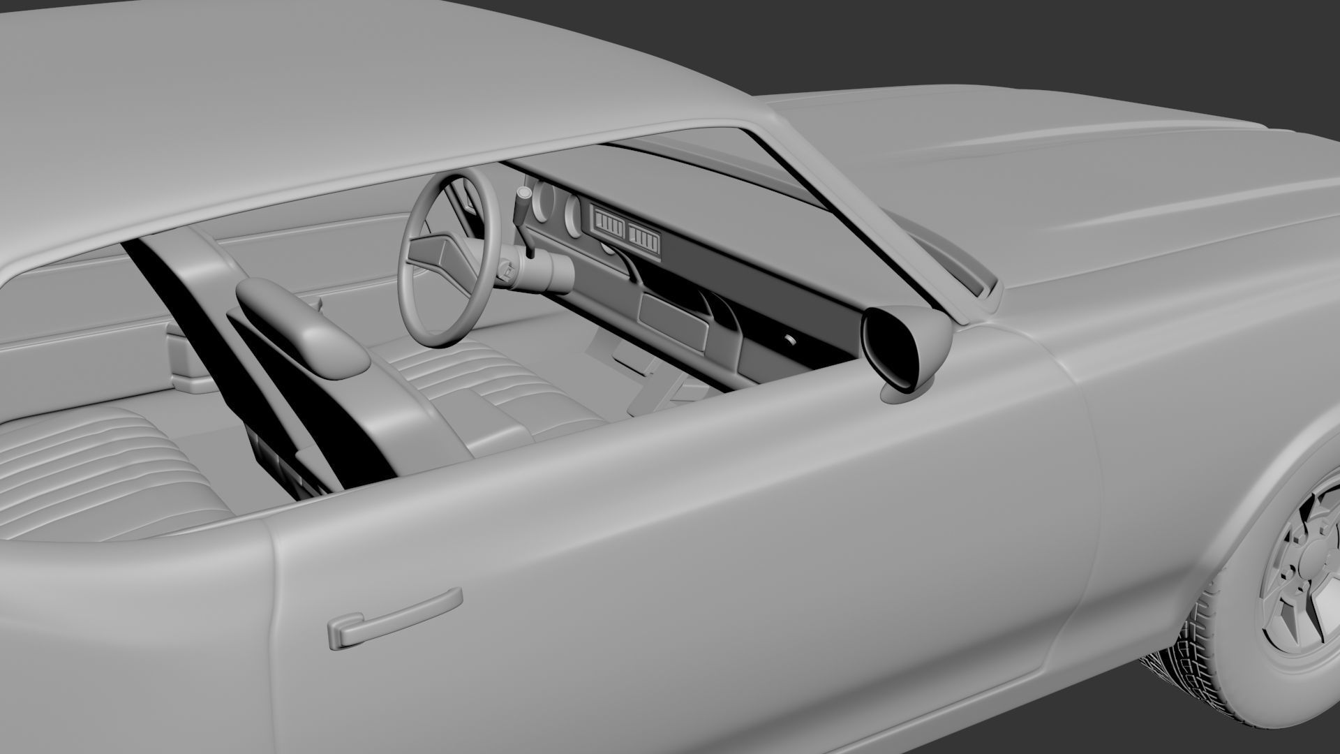 Oldsmobile Cutlass Supreme 1972 3D print model_7
