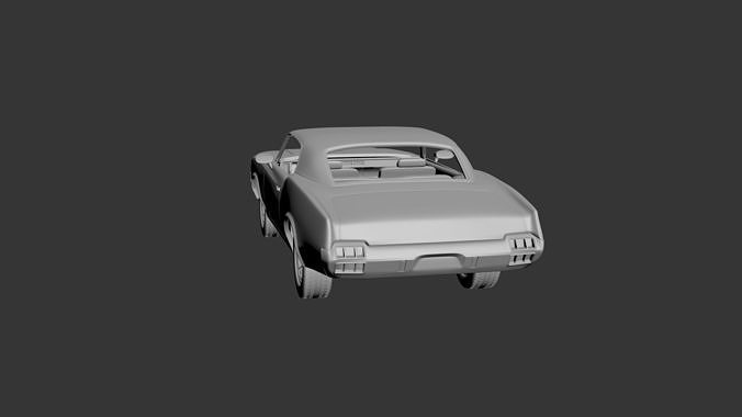 Oldsmobile Cutlass Supreme 1972  3D print model 4