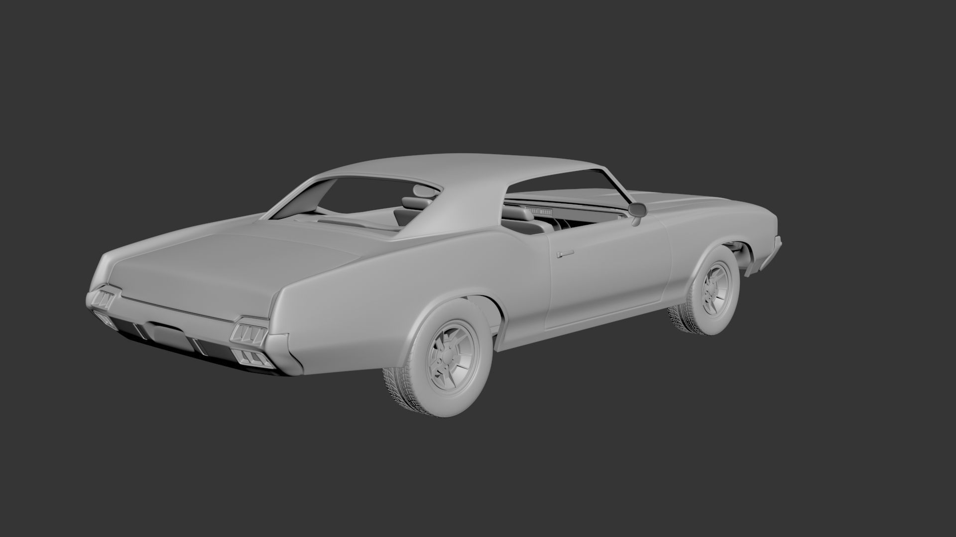 Oldsmobile Cutlass Supreme 1972 3D print model_4