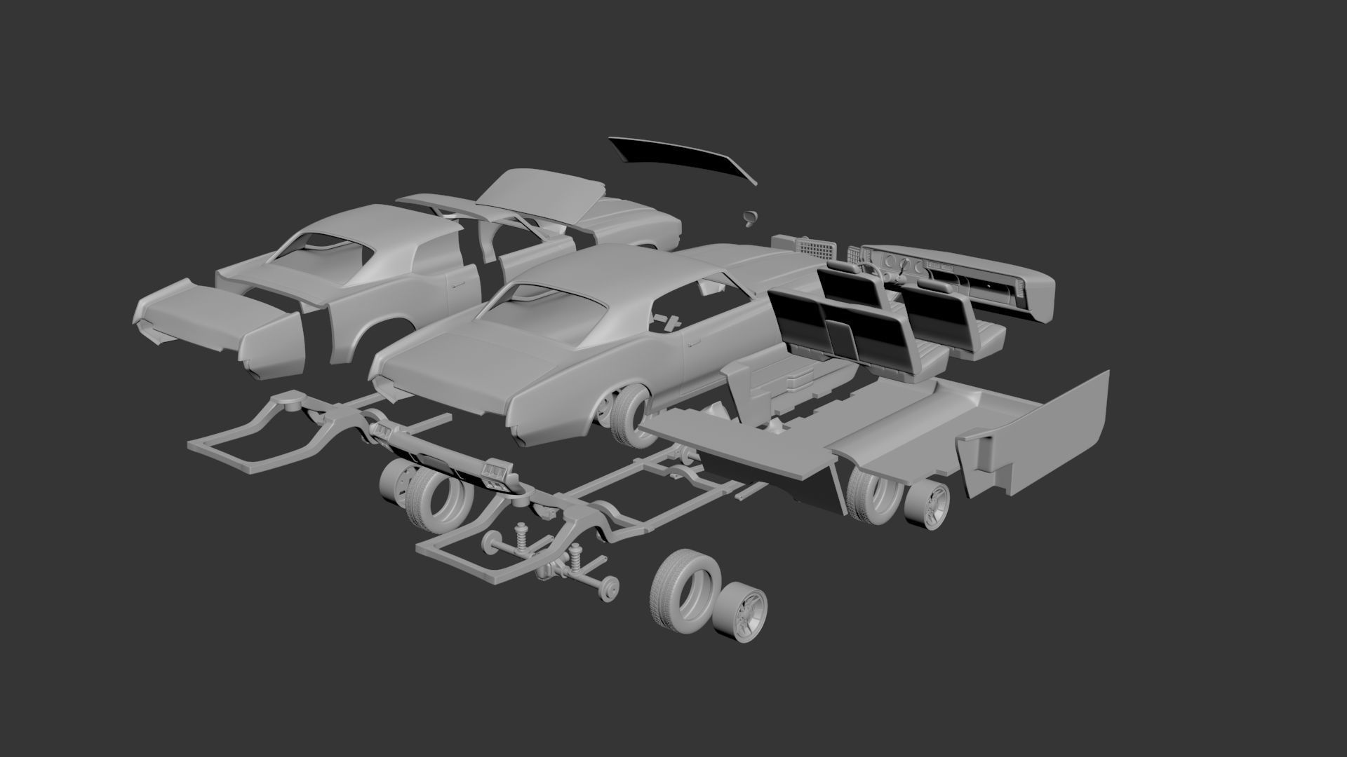 Oldsmobile Cutlass Supreme 1972 3D print model_10