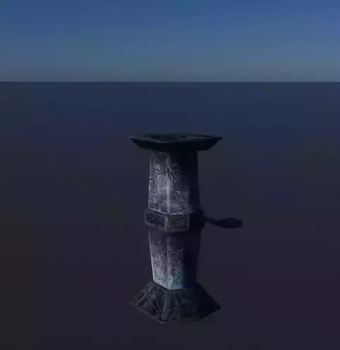 Mana torch Low-poly 3D model