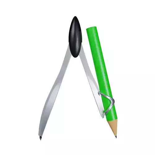 Compass pencil and ruler