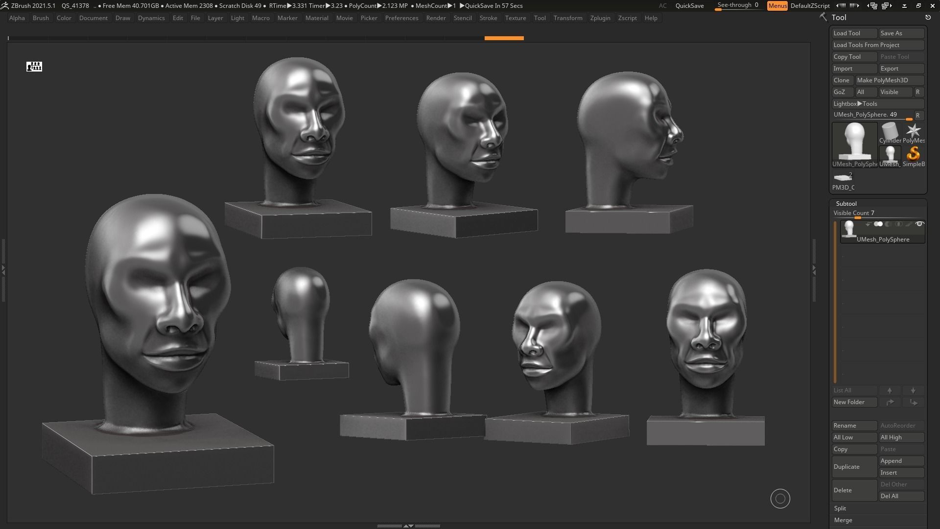 human head modern sculpture 3d print model 101 3D print model_4