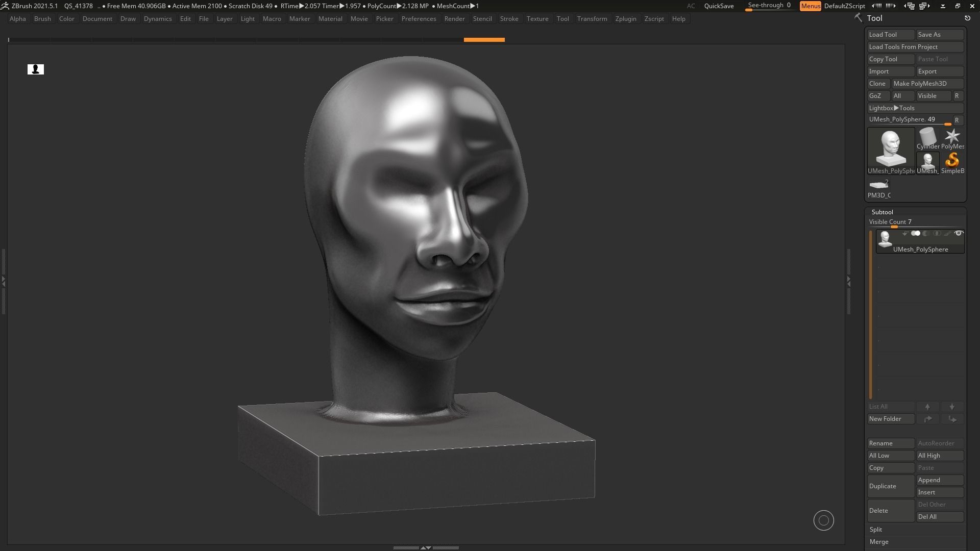 human head modern sculpture 3d print model 101 3D print model_3