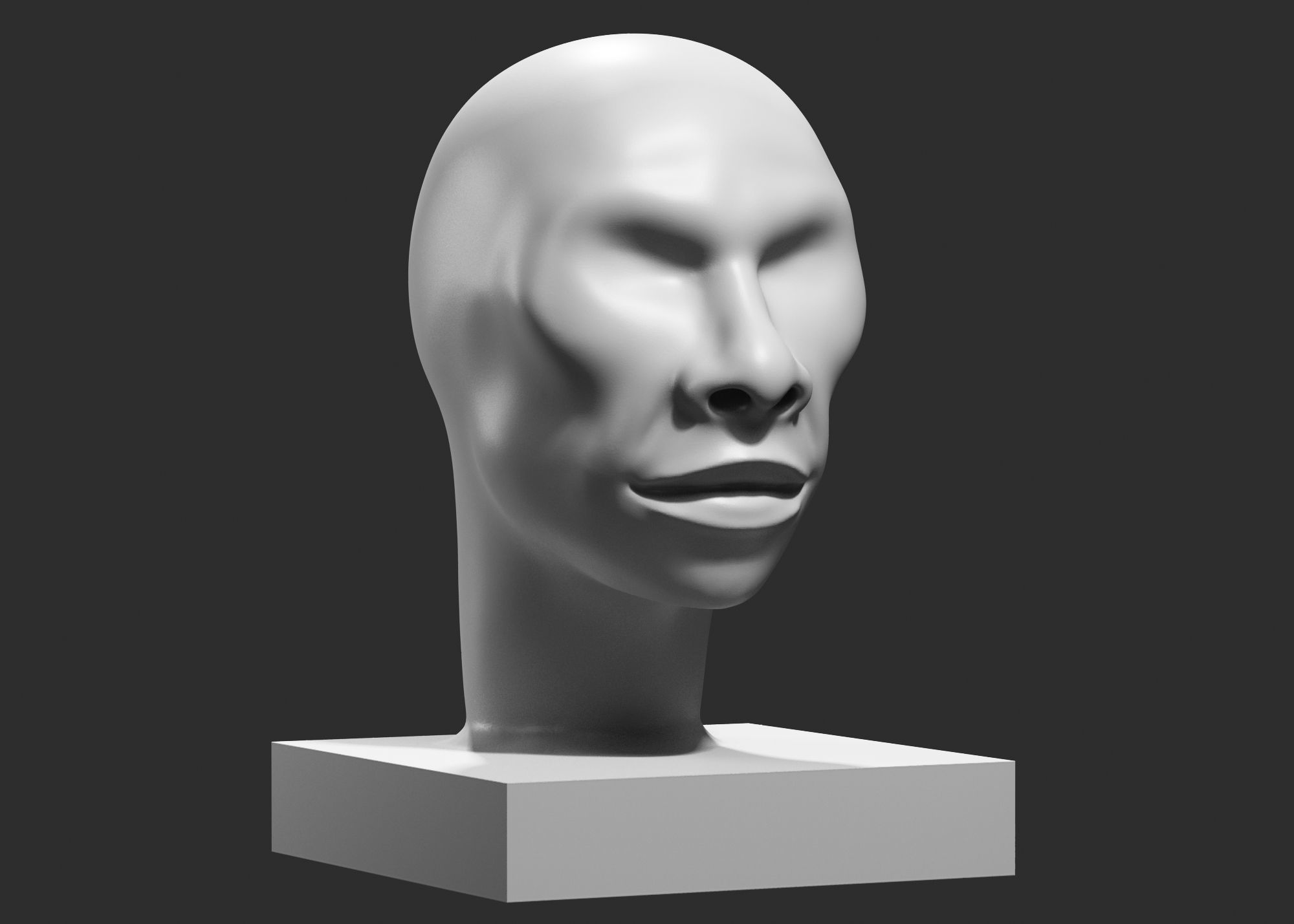 human head modern sculpture 3d print model 101 3D print model_1