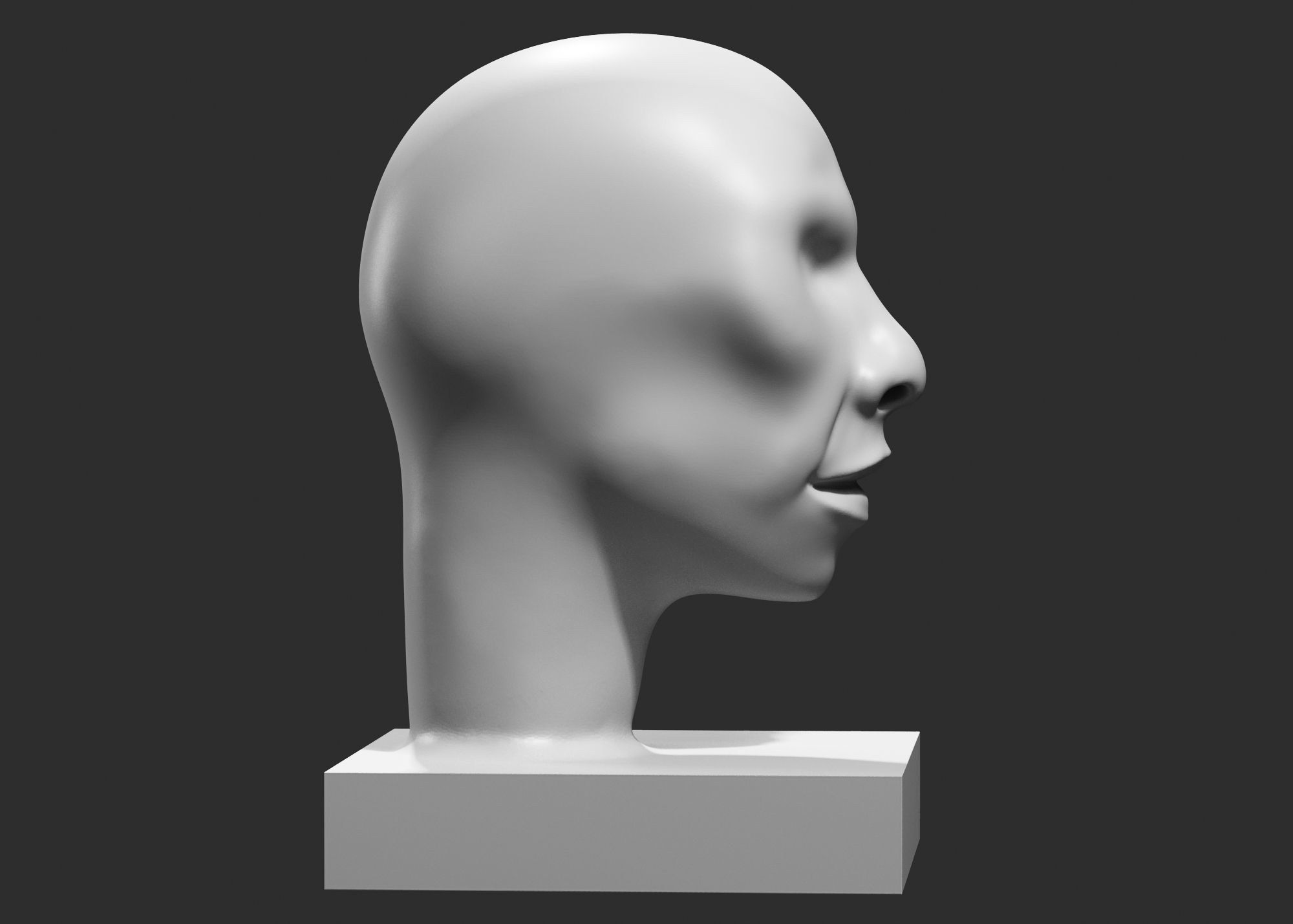 human head modern sculpture 3d print model 101 3D print model_2