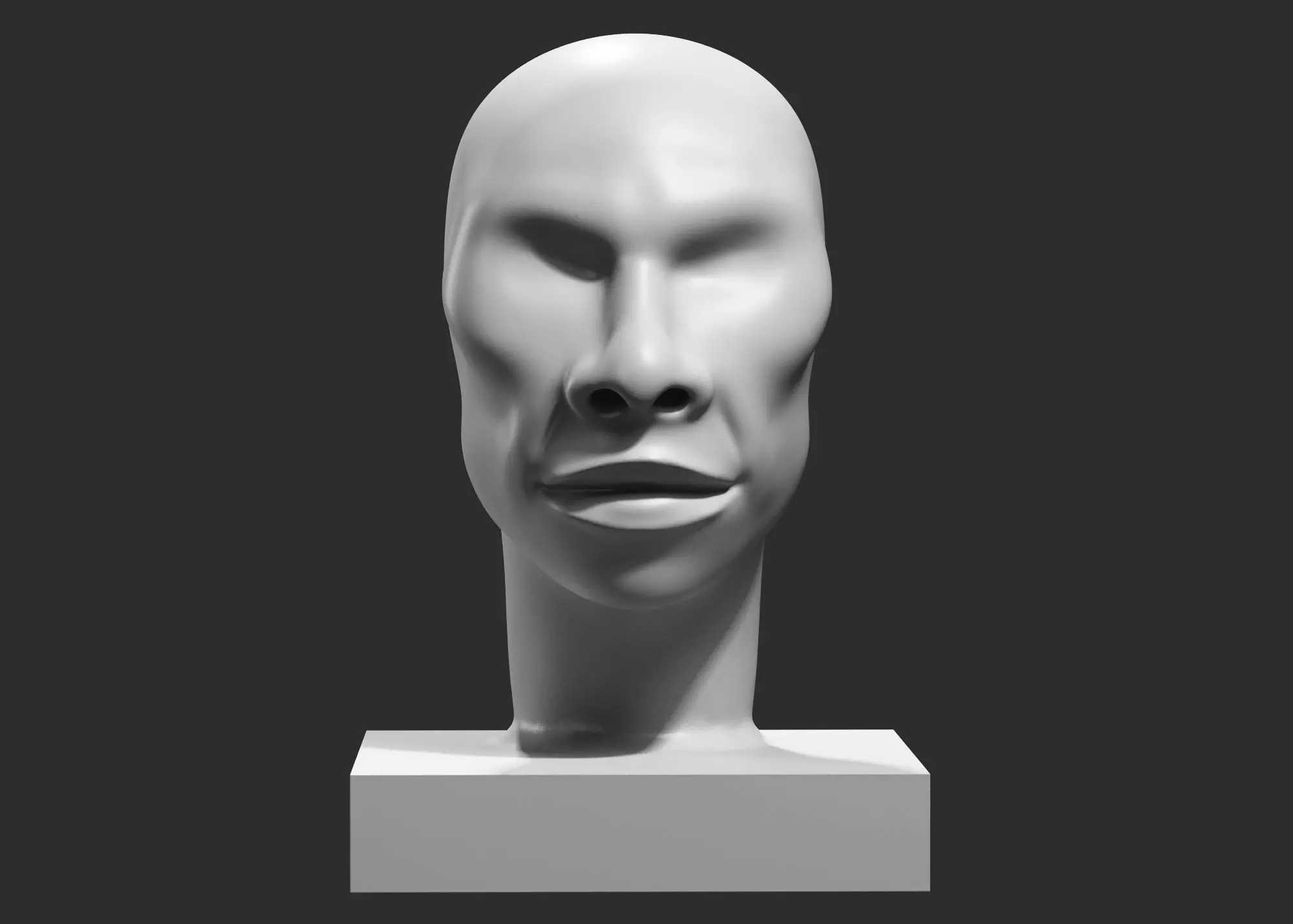 human head modern sculpture 3d print model 101 3D print model_0