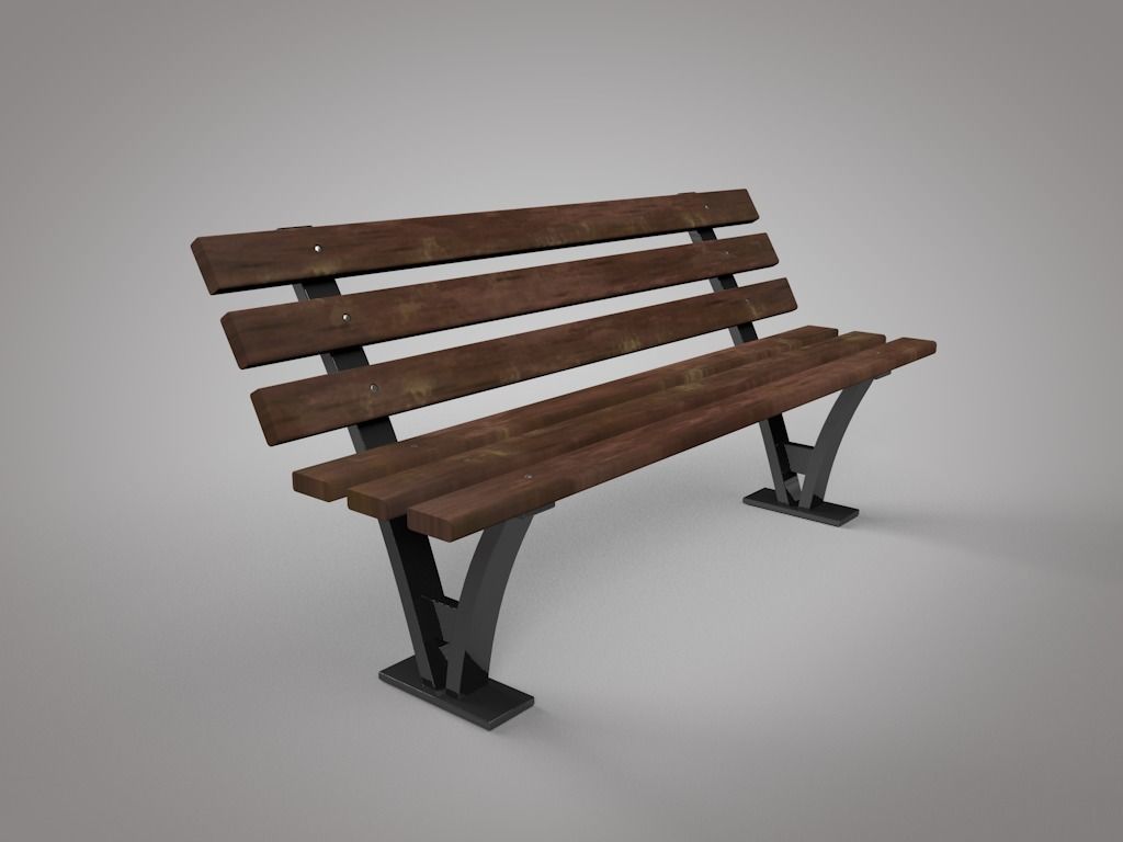 Garden chair 3D model_1