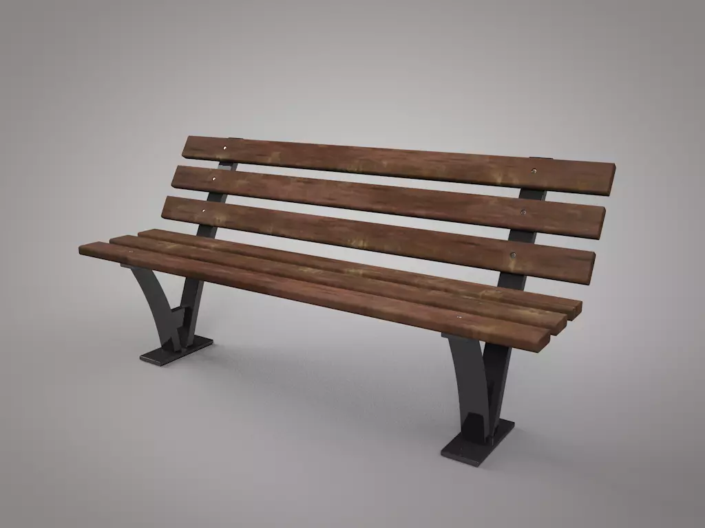 Garden chair 3D model_0