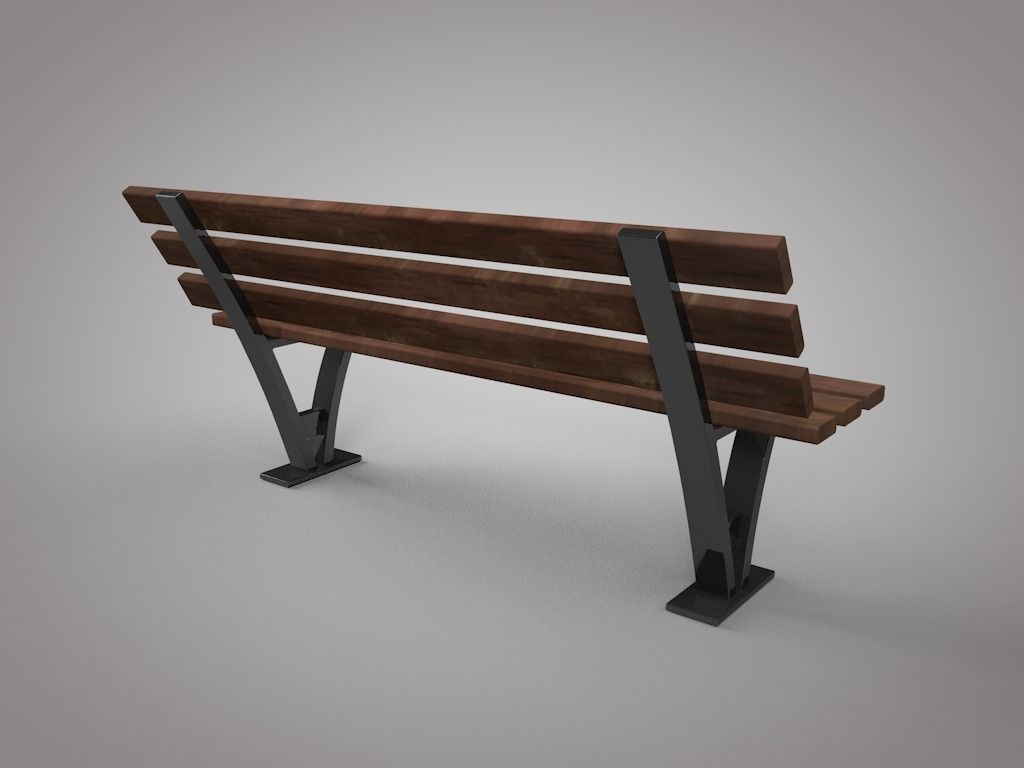 Garden chair 3D model_2