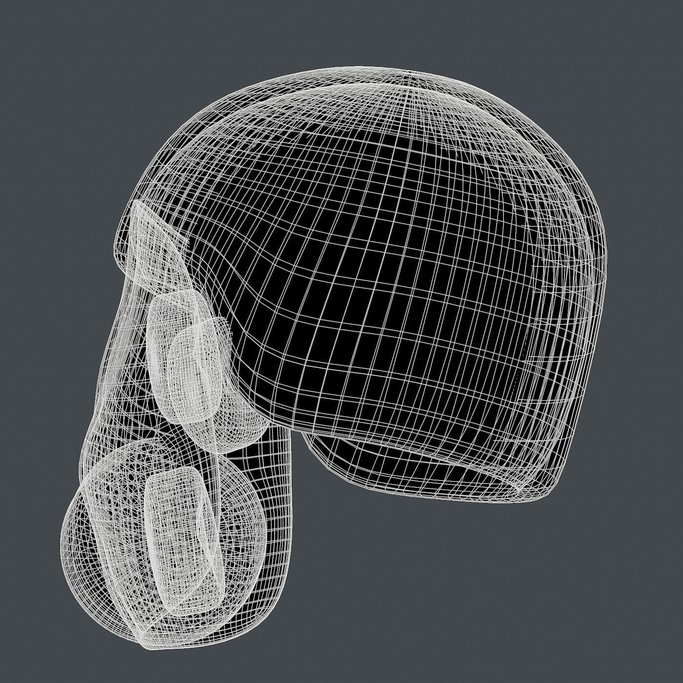 Gas mask helmet 3d model scifi Low-poly Low-poly 3D model Low-poly 3D model_4