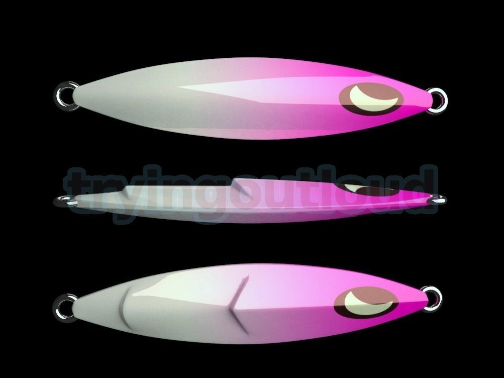 10-15-20 GR Flat Fall Slug MEtal Jig Mold 3D print model_3