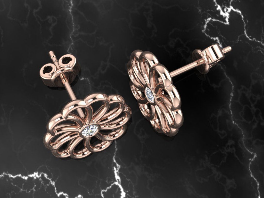 Jewelry Earring 3D print model_2