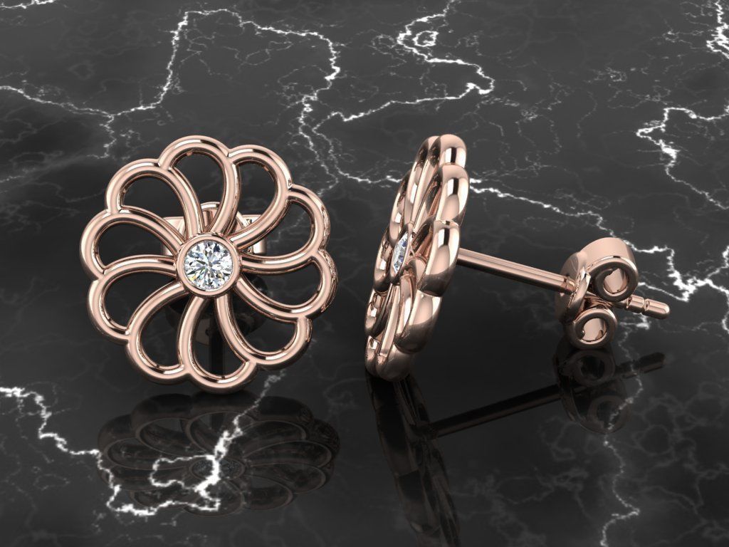 Jewelry Earring 3D print model_4