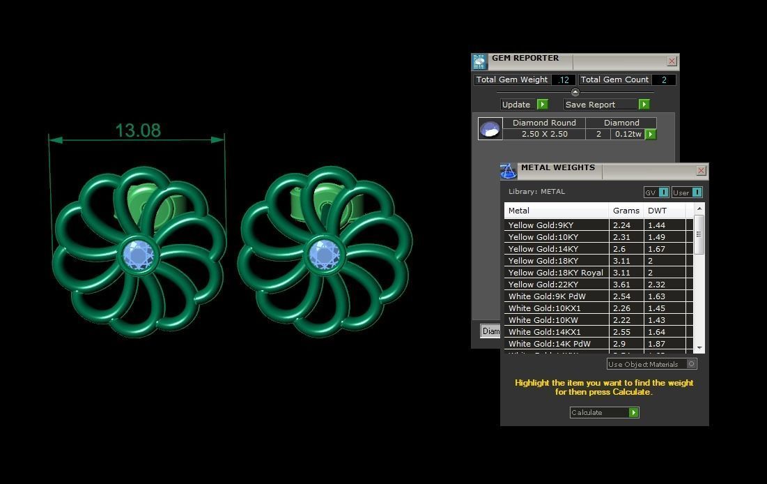 Jewelry Earring 3D print model_3