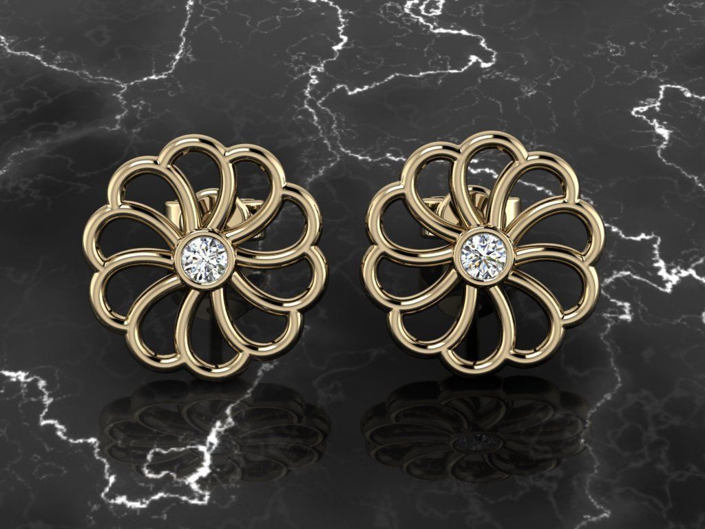 Jewelry Earring 3D print model_9