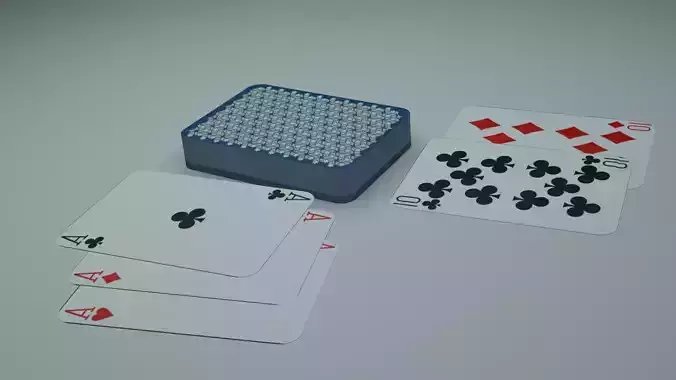Realistic deck of cards