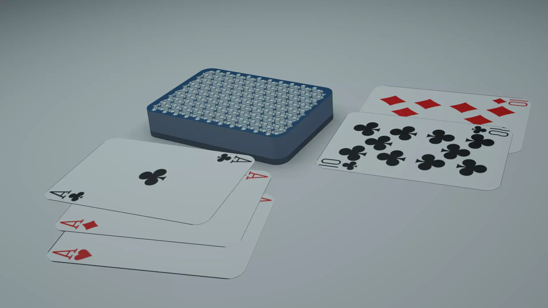 Realistic deck of cards Free low-poly 3D model_0