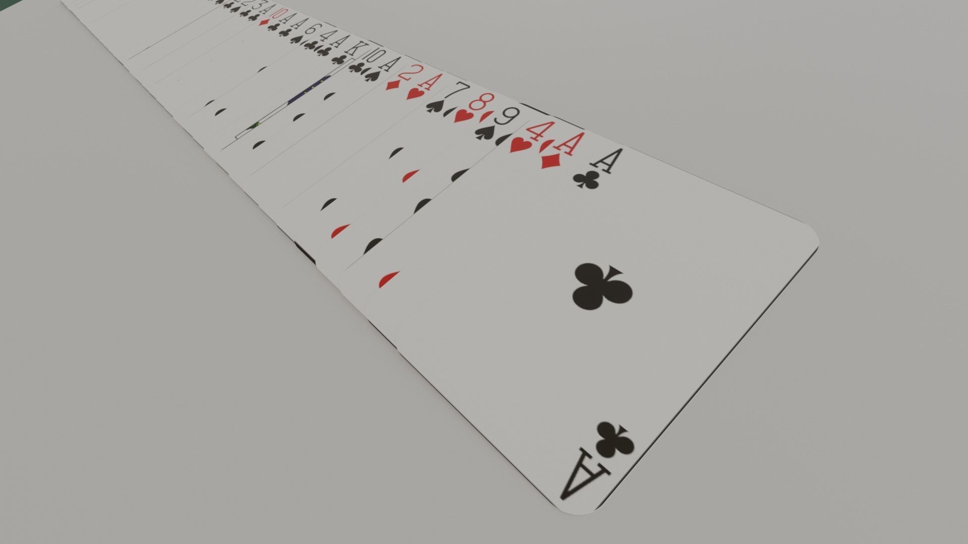 Realistic deck of cards Free low-poly 3D model_1