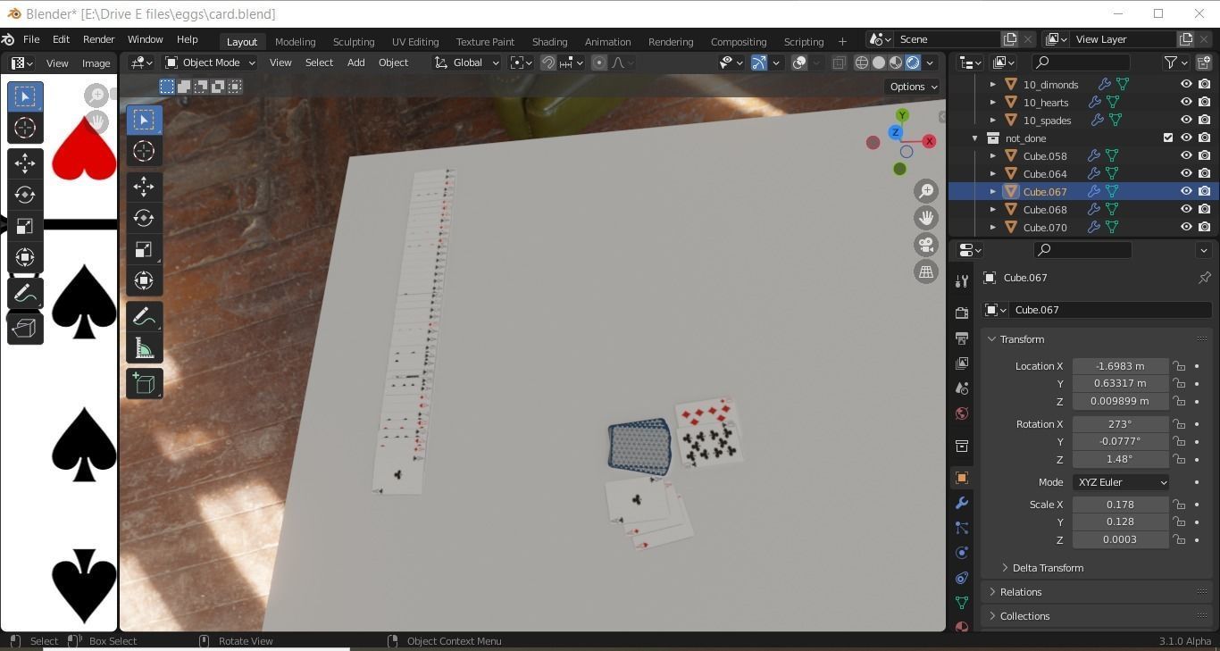 Realistic deck of cards Free low-poly 3D model_4