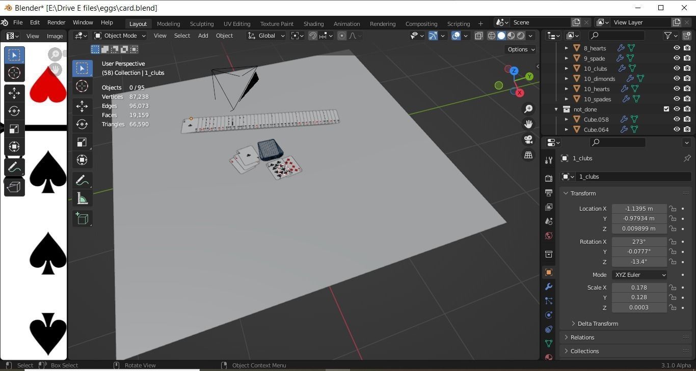 Realistic deck of cards Free low-poly 3D model_6