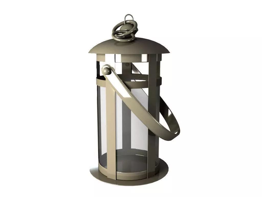 Lantern metal 3D model_0